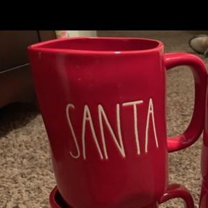 Rae Dunn Red Santa Mug
